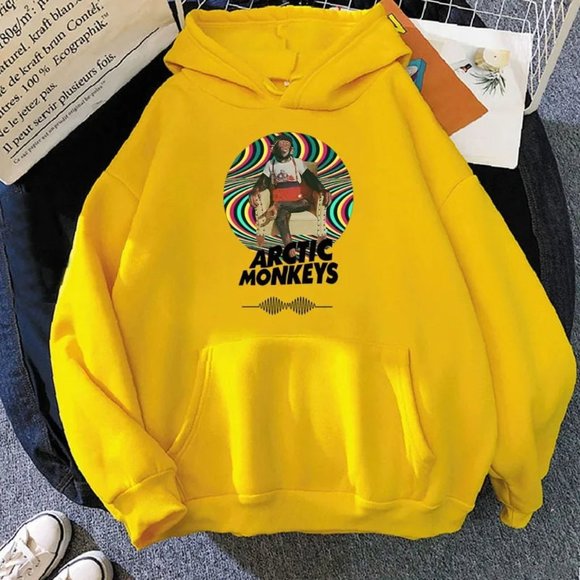 Comfortable Rock Arctic Monkeys Print Hoodie Hip Hop Coats Rapper Sweater Unisex - Picture 1 of 10